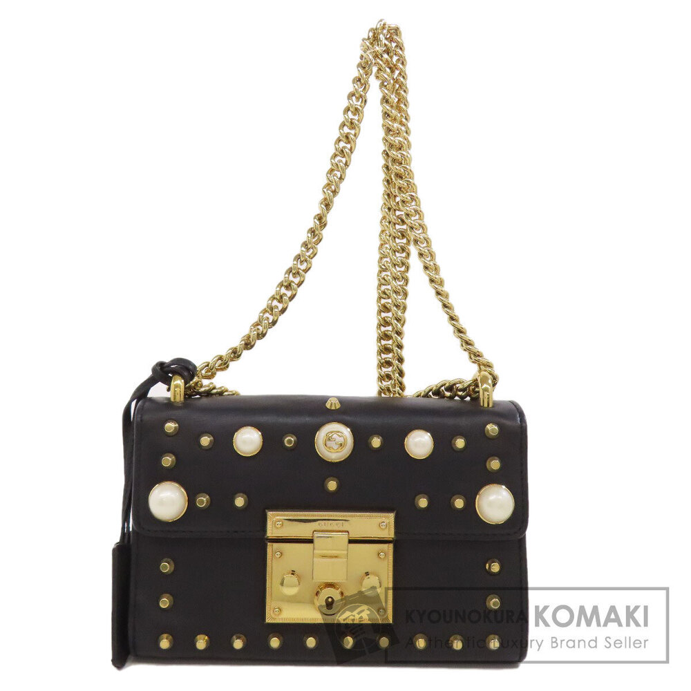 Gucci Padlock Chain Shoulder Bag Calfskin